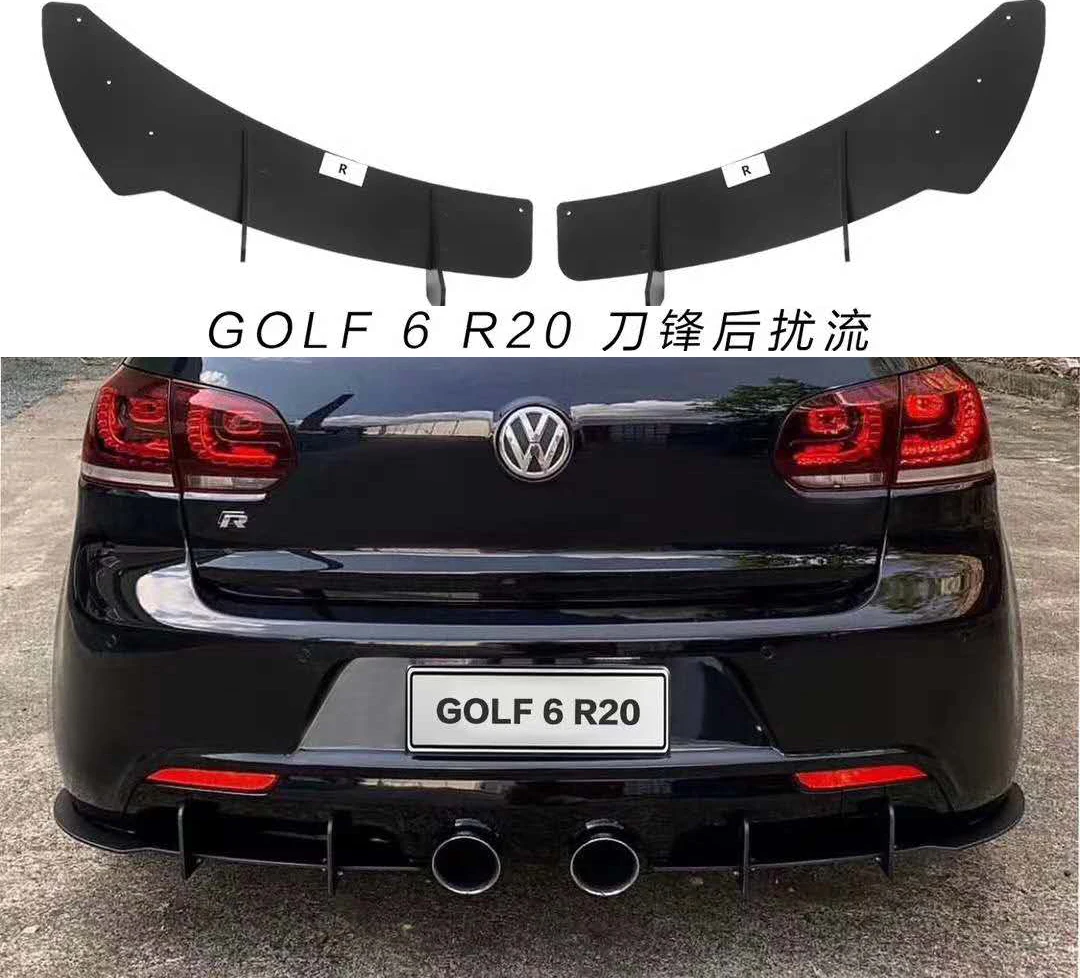 For VW Golf MK6 GTI R20 Rear Bumper Diffuser Spoiler Lip Protector