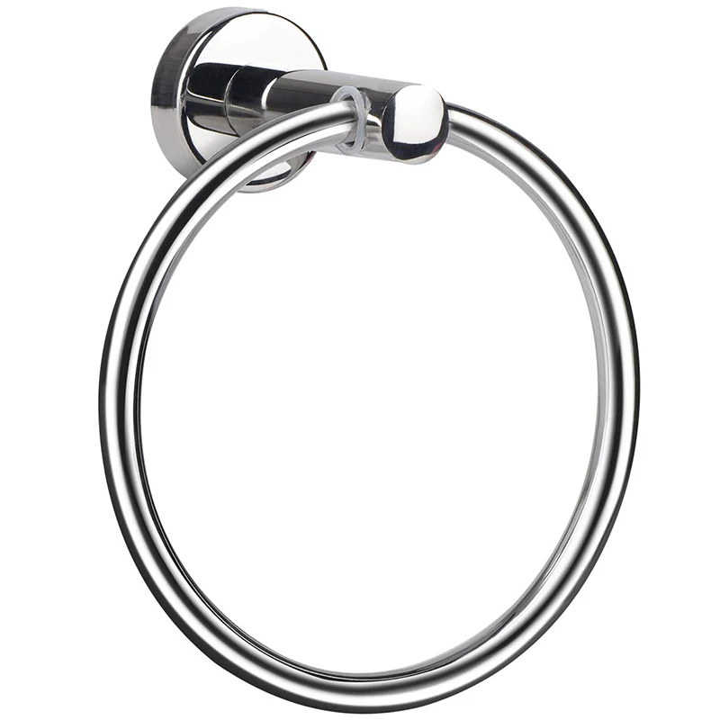Кольцо для полотенец, кольцо для полотенца подвеска с кольцом для кухни ванной комнаты, круглое полотенце стойка крюки-кольца с настенным оборудованием, серебро R