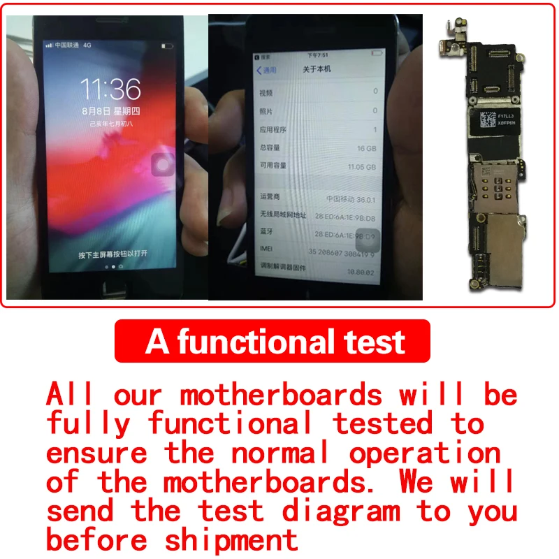 6gb/32gb/64gb for iphone 5s motherboard without /With Touch ID, original unlocked for iphone 5s motherboard