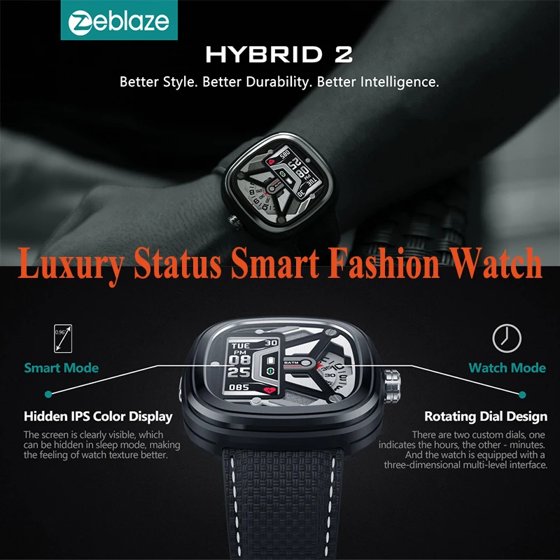 Zeblaze Hybrid 2 Смарт-часы кровяного давления дистанционное управление пульсометр водонепроницаемый смарт-Браслет фитнес-трекер pk neo