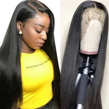 

13x6 Lace Front Human Hair Wigs Straight Pre Plucked Hairline 180% Density 8-28Inch Brazilian Long Human Hair Glueless Lace Wigs