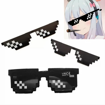 

Mosaic Sunglasses Trick Toy Thug Life Glasses Deal with It Glasses Pixel Women Men Black Mosaic Sunglasses Funny Toys