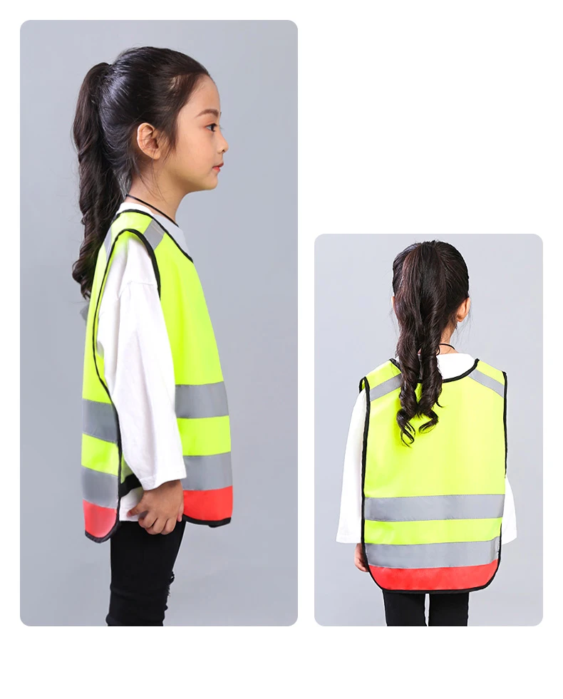 Safety Vest Kids hi vis Vest School Uniform Vest Reflective Vest for