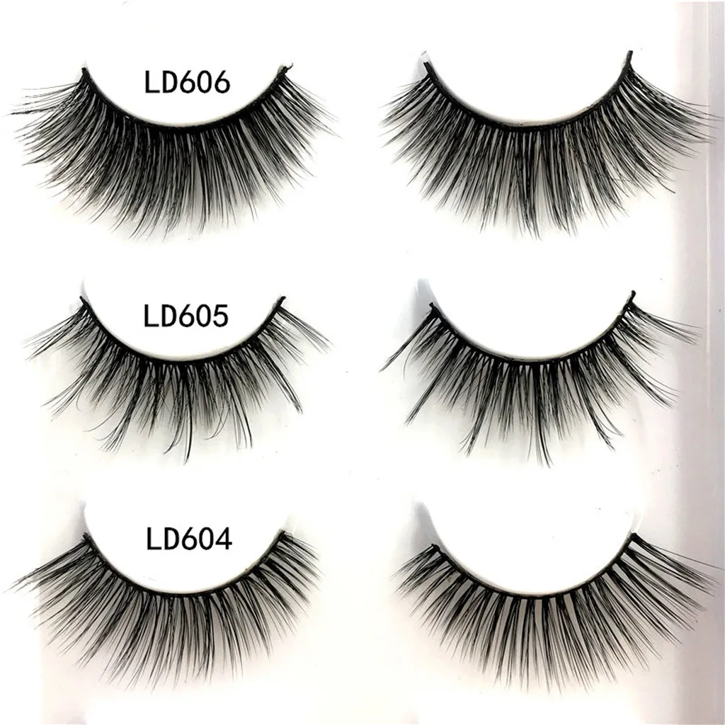 3D Mink Lashes Natural Magnetic Fast Drying Lasting Liquid Eyeliner Magnetic False Eyelash Natural Hair Clip D300729
