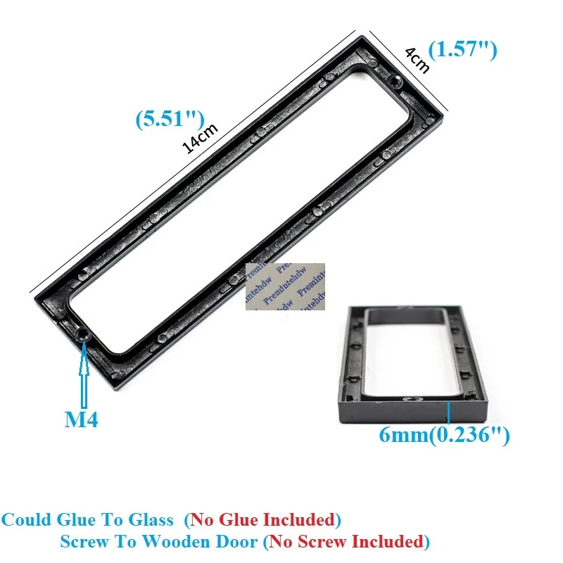 2Pcs Zinc Alloy White Black Consice Rectangle Finger Pull For Sliding Glass Door Closet Window