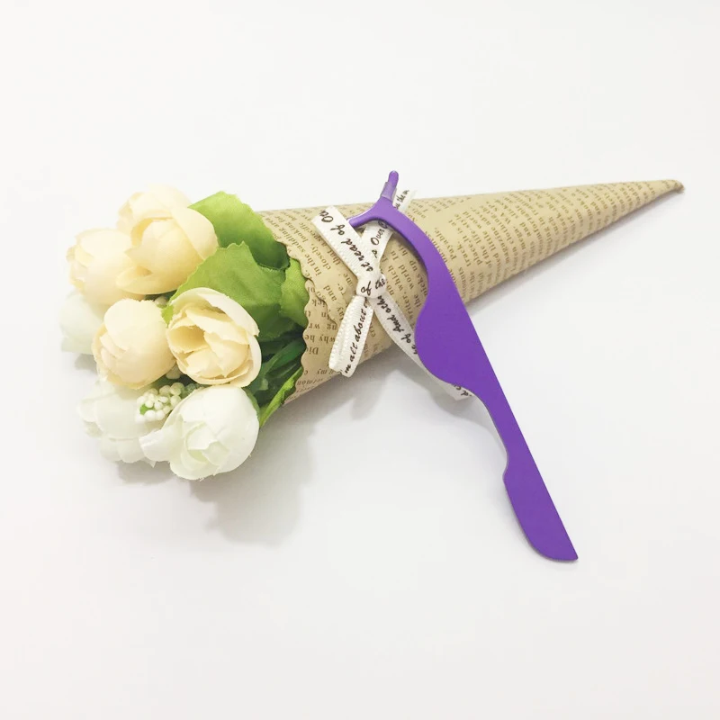 Small Purple Пинцет для подкручивания ресниц поддельный аппликатор для ресниц Накладные ресницы на магнитах Вспомогательный зажим накладные ресницы инструмент для макияжа - Цвет: Small Purple