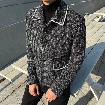 

Couple Clothing Men Vintage Fashion Casual Short Suit Blazer Coat Outerwear Male Women Streetwear Hip Hop Suit Jacket