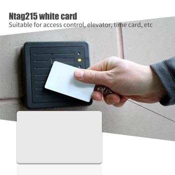 

10pcs 50pcs NTAG215 PVC Rewriteable Waterproof NFC Cards Elevator Fast Reader Portable Smart Durable Office White Blank