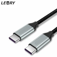 LEORY usb type C к usb type C кабель для samsung Xiaomi huawei P30 поддержка PD 60W QC3.0 3A кабель для быстрой зарядки для устройств type-C