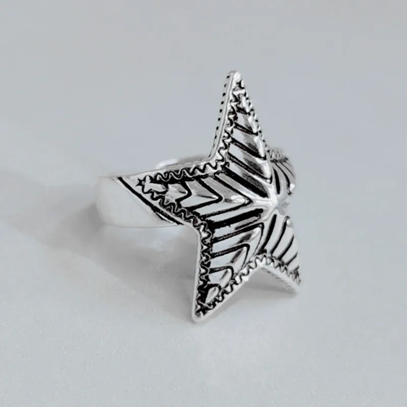 Bijoux, богемное, винтажное, 925 пробы, серебряное, большая звезда, кольца для женщин, Обручальные, кольца для девушек, вечерние, подарки, Anillos