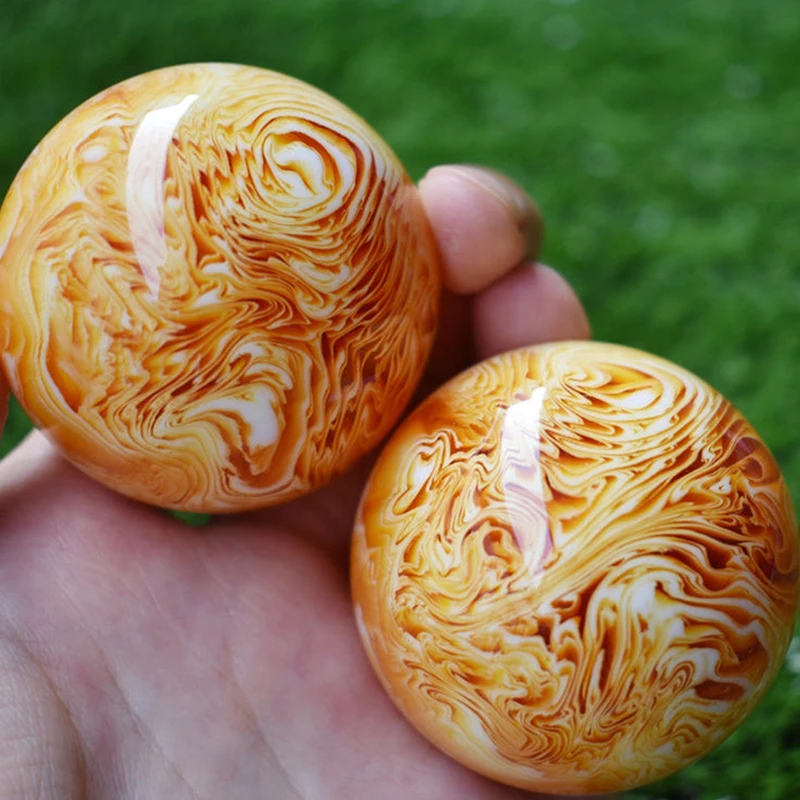 50mm Natural Art Amber Beeswax Ball Onl Crystal Sphere Healing Stone Decor | Дом и сад