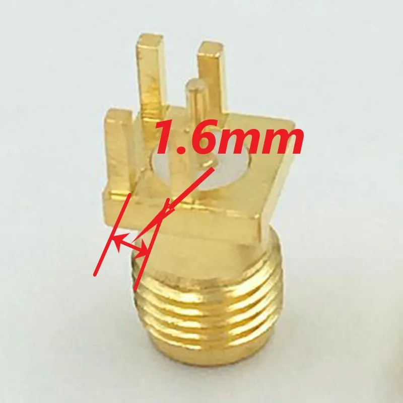 1.6mm 0.062inch 50 шт. SMA гнездо припоя края 0,8 мм пространство печатного монтажа прямой RF разъем - Цвет: 1.6mm 0.062inch