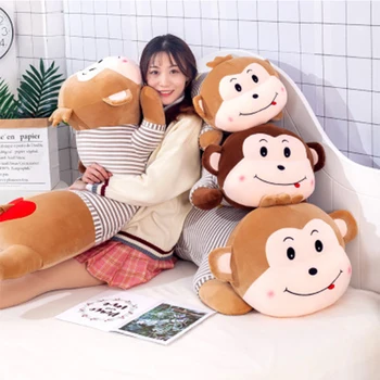 

Cartoon Party Banana Monkey Plush Toy Sleeping Pillow Software Down Cotton Striped Monkey Doll Creative Gift Give Girl Toy JM387