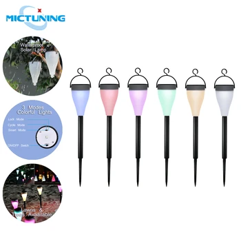 

MICTUNING 6pcs Led Solar Garden Landscape Light 7 Colors for Gardening Pathway Car Decoration Lamp Outdoor Garden Path Lawn Bulb