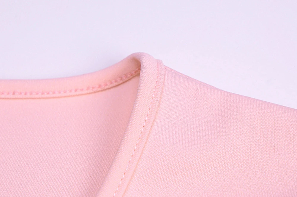 Langarm Pelz V-Ausschnitt gewickelt Bandage sexy Crop Tops Herbst Winter Frauen Streetwear Club Party Outfits T-Shirts – Detail 14