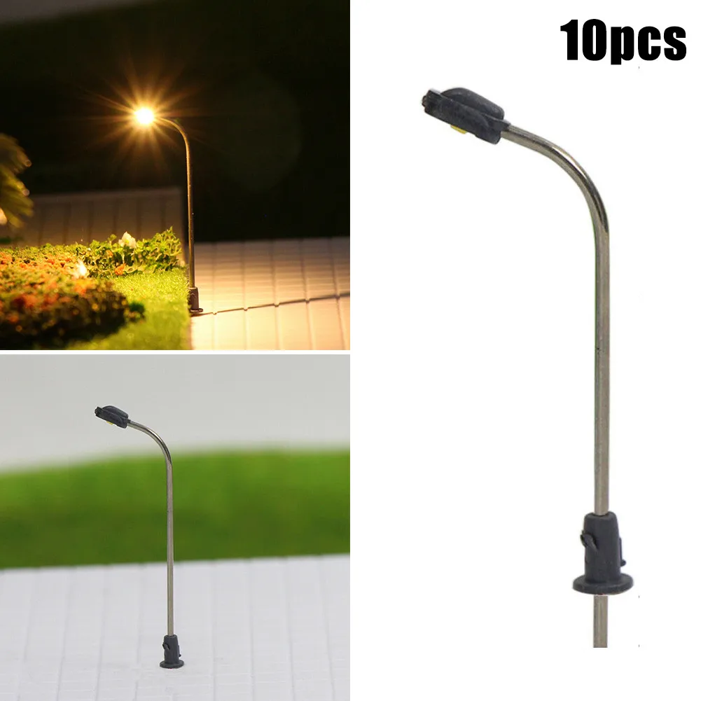 Model Train Z Gauge Street Light LED Platform Lamp Bonsai Scenery Railroad Decoration Building Landscape Accessories Toys 10pcs model train accessories
