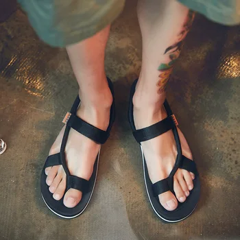 

Fashion Flip Flops Men Shoes Beach Summer Playa Slippers Sandals Outside Casual Plain Party Club Streetwear