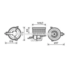 Мотор Отопителя Citroen Berlingo / Peugeot Partner 1.1-1.8/1.9d/2.0d 96- Ava Cn8511 Ava арт. CN8511