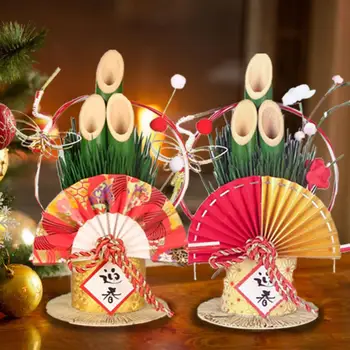 

New Year's Decoration Mini Pine Ornaments Bamboo and Pine-leaf Straw Ornament for Japan Home Decoration