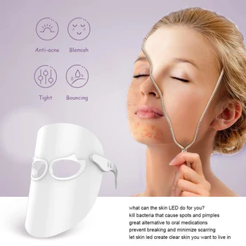 

LED Mask Facial Light Therapy Skin Whitening Tightening Rejuvenation Photon Treatment Face Care Beauty Device Women Home Use