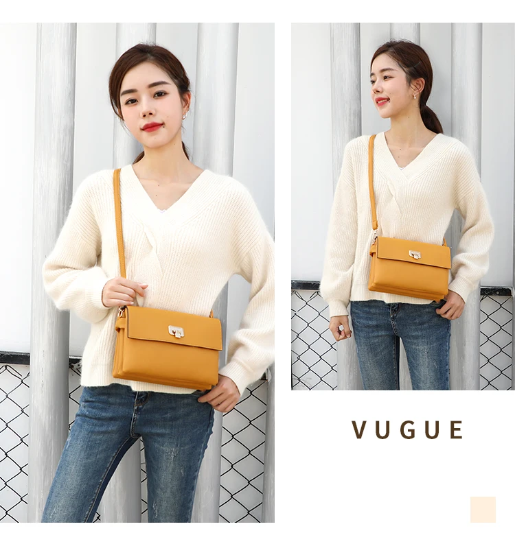 YBYT Multi-layer pocket simple fashion female flap shoulder bag handbag brand designer crossbody messenger bags for women Purse