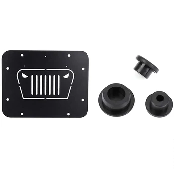 

Spare Tire Delete Plate & Tailgate Body Plugs Compatible for Jeep Wrangler JK JKU 2007 to 2018