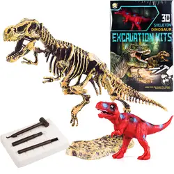 Ze Sheng археологии DIY археологии горно-игрушки Брахиозавра pin Чжуан ban модель ископаемых остатков динозавра игрушка с длинными рукавами, 4-