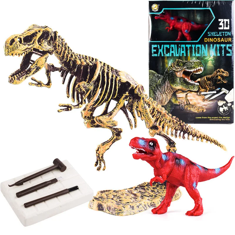 

Ze Sheng Archeology DIY Archeology Mining Toys Brachiosaurus pin zhuang ban Dinosaur Fossil Model Toy Full 4-