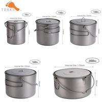 TOAKS TITANIUM POT WITH BAIL HANDLE Outdoor Camping Pot Lightweight Equipment 750ml, 1100ml, 1300ml, 1600ml, 2000ml 2