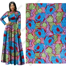 Хлопок Африканский Цветочный вощеная ткань с принтом Nederland ткань для платья pagne высокое качество супер holandies для вечернего платья костюм