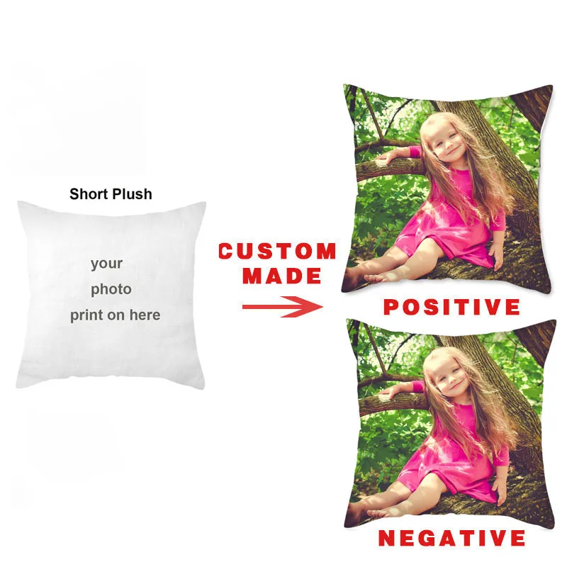 

Photo Customized Pillow Case Cushion Cover Optional DIY Custom Print Pillowcases Pet Letter Home Decor Decorative Pillowcover