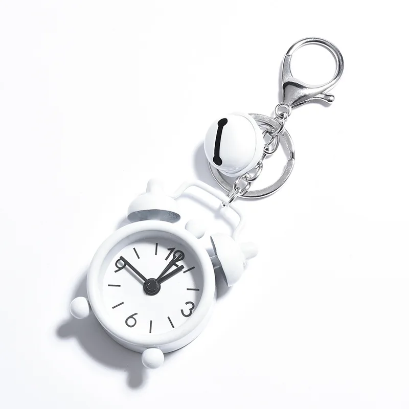 Keychains Cute Mini Alarm Clock Keychain Pendant Creative Car