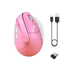 Перезаряжаемая 2,4G беспроводная Вертикальная Эргономичная оптическая мышь, 800/1600/2400 dpi, 6 кнопок для ноутбуков, настольных ПК, MacBook