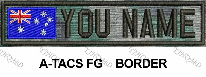 FG Frame Флаг Австралии пользовательское имя нашивка-лента крюк и петля вышивка пользовательские патч Мультикам зеленый ACU черный AU FG Tan - Цвет: FG Frame