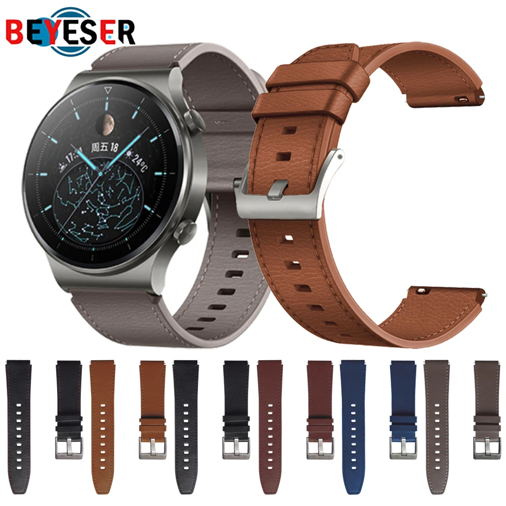 Correa de cuero para Huawei Watch GT 2 Pro, correa de reloj para Huawei