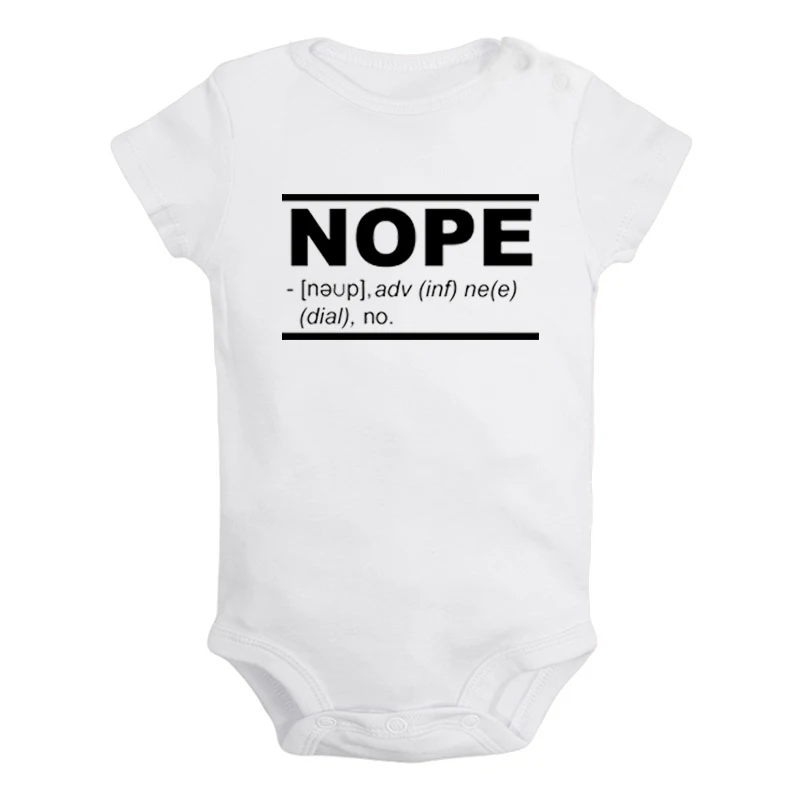 JcBaby1223WD Nope фонетический символ, красная печать, печать, Nope, Одежда для новорожденных мальчиков и девочек, комбинезон с принтом, боди для младенцев, одежда с короткими рукавами - Цвет: JcBaby1223WD