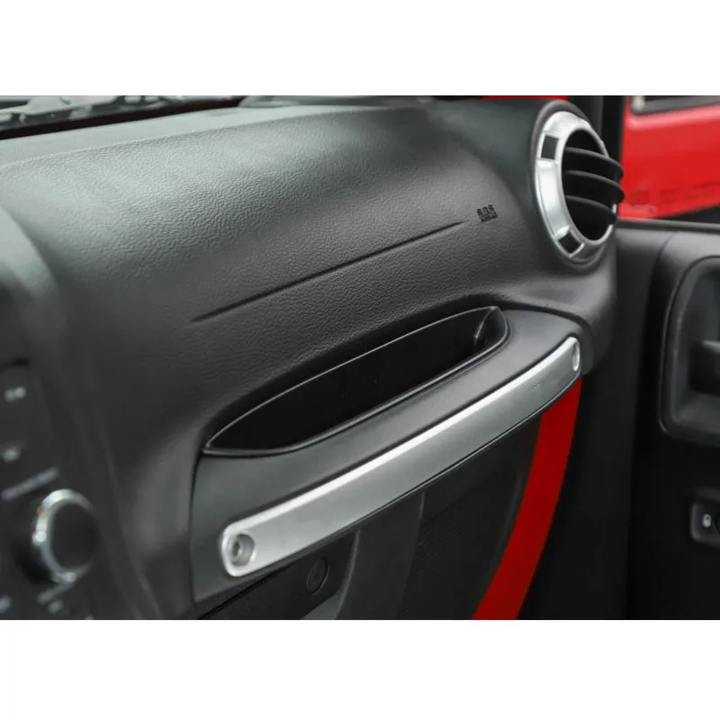 2Pcs Fit For Jeep Wrangler JK 2011- Car Central Console Armrest Storage Box Passenger Seat Armrest Storage Holder Container