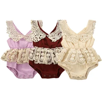 

Summer Baby Girl Clothes Rompers Newborn Baby Clothes Toddler Sleeveless Lace Design Romper Jumpsuit Bodysuit1