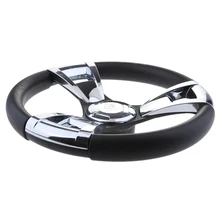350mm Boat Steering Wheel Polished 3 Spoke boats with 3/4 Inch Shaft