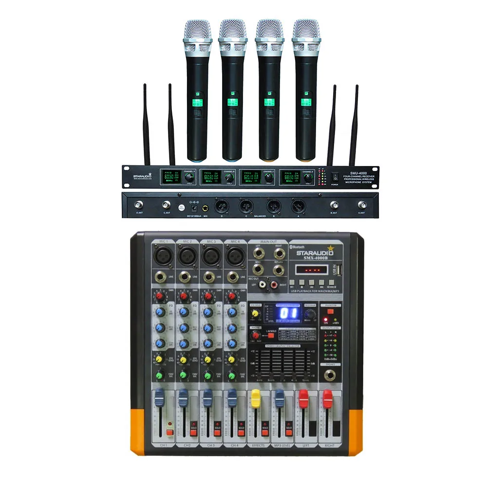 4 channel mixer with 4ch microphone 