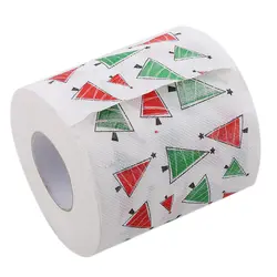 1 рулон Санта рождественские товары Рождественское дерево узоры туалетная бумага домашняя Ванна гостиная туалетная бумага ткань