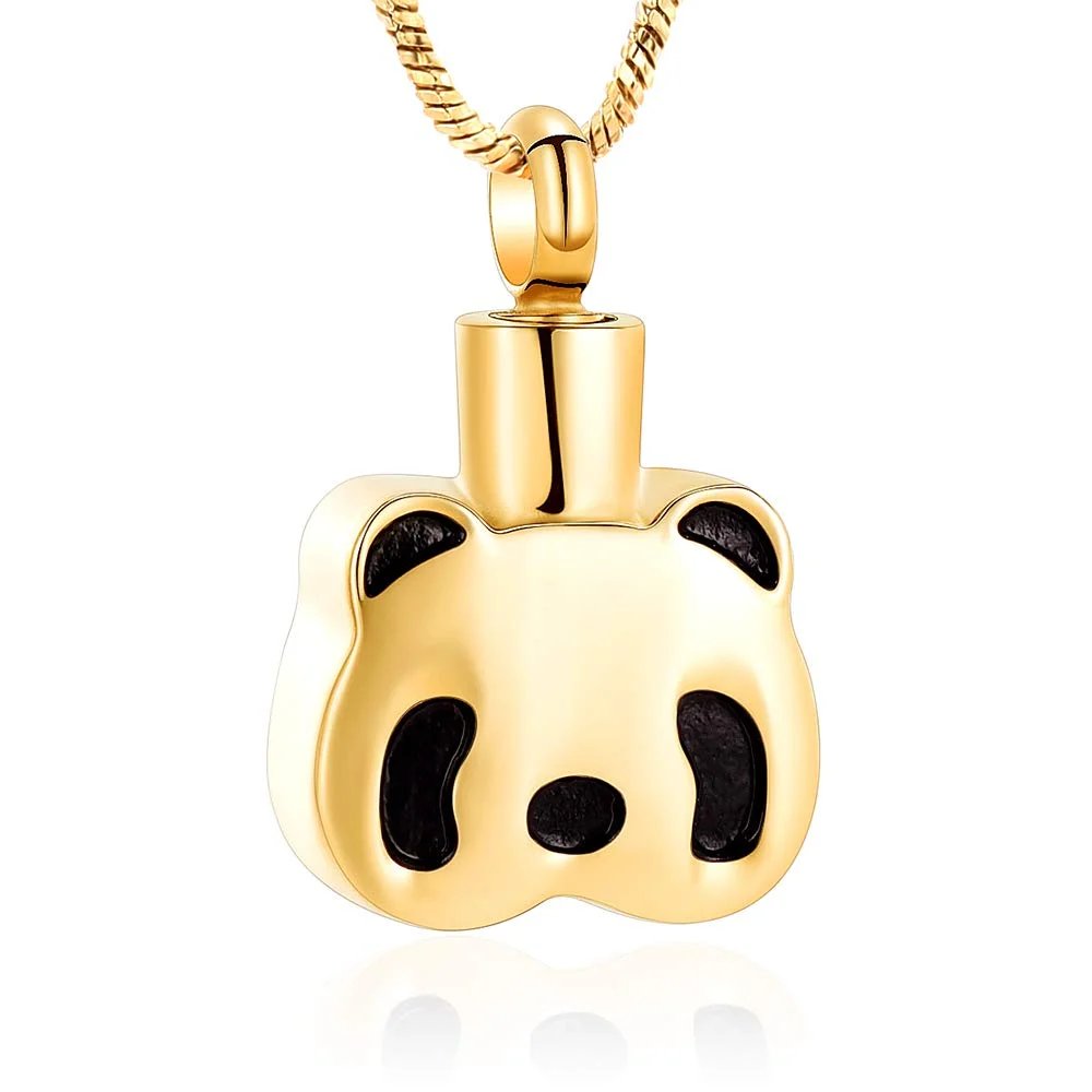 Collar de urna de oso Panda para cenizas para hombres y mujeres, joyería de de acero inoxidable, medallón para cenizas de mascotas, conmemorativa - AliExpress