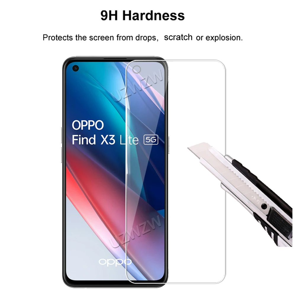 4 in 1 For Oppo Find X3 Lite A15 A5 2020 A52 A53 A53s A72 5G A91 A9 A92 Reno5 4Z 4 Lite 2 2Z Tempered Glass Screen Protector