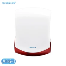HOMSECUR A16-1 315 МГц Беспроводная вспышка/Стробоскоп/Внешняя Сирена 120дБ с DC12V блок питания для 433 МГц домашняя система безопасности