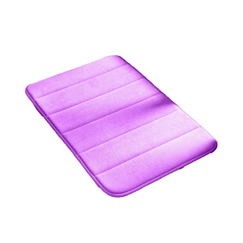 Purple Коврик для входной двери, нескользящий коврик для пола, коралловый флис, ковер для кухни, водопоглощающий коврик, приятный для кожи, декор для гостиной - Цвет: Purple