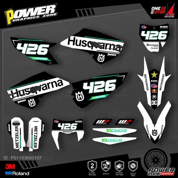 

PowerZone Custom Team Graphics Decals 3M Stickers Kit For Husqvarna Sticker Decal 2014-15 TC FC 2015-16 FE TE 125 to 450cc 07