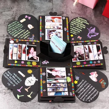 

DIY Surprise Explosion Box Memory Scrapbooking Photo Album Kits Birthday Party Wedding Decoration Anniversary Gift BDF99