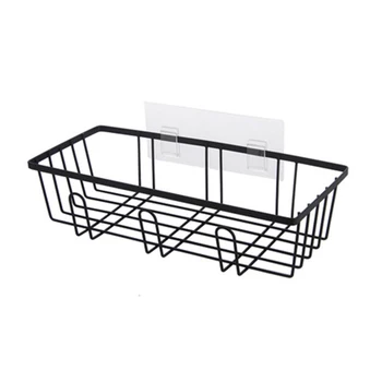 

Shampoo No Drill Drain Rack Cosmetic Hanger Shower Bathroom Organizer Wall Mount Home Kitchen Basket Storage Shelf Durable Iron