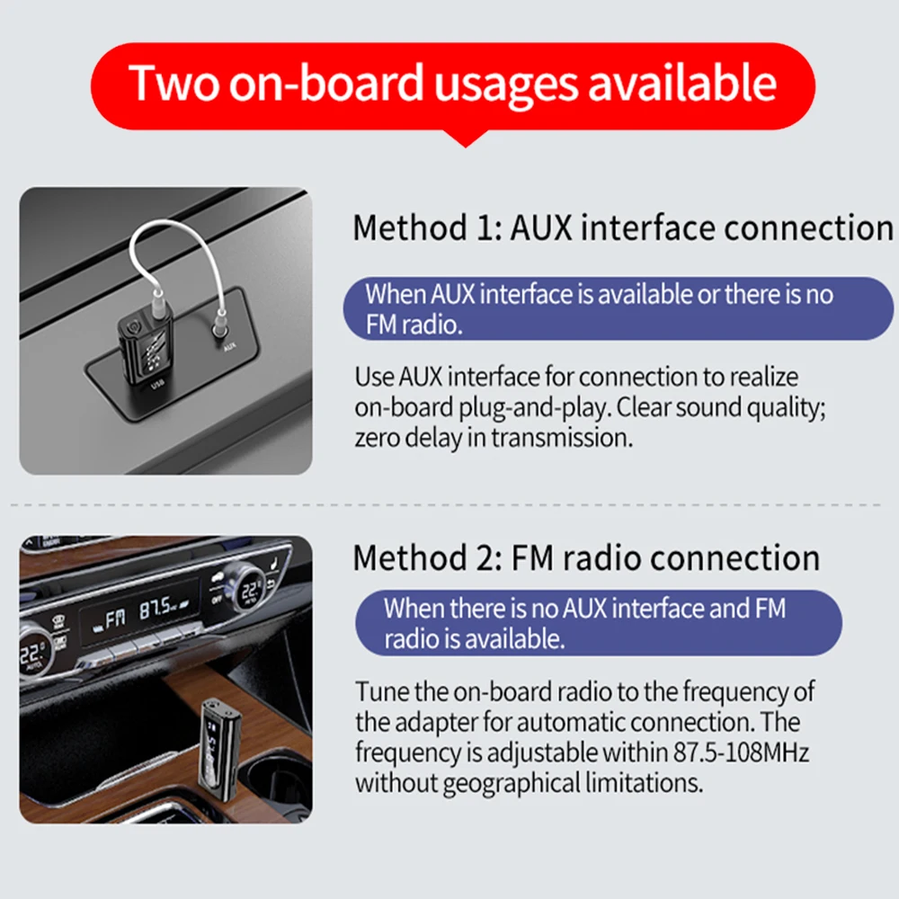 USB 5 0 Bluetooth Adapter Audio Transmitter Receiver AUX Bluetooth Adapter For PC TV Car Headphone 3 5mm Jack Wireless Adapters