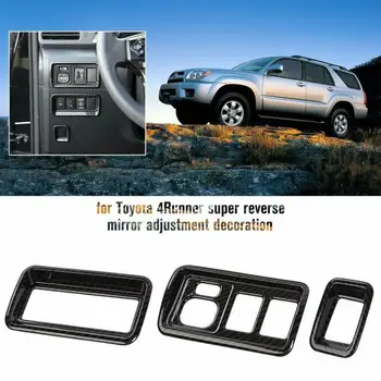 

Mirror Button Trim frame Parts Accessories ABS For Toyota 4Runner 2010-2019